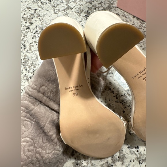 Kate Spade ♠️ Rosa Pearl leather Heels. - Picture 6 of 17